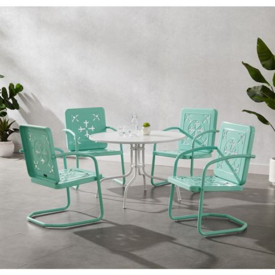 Azalea 5-Piece Round Retro Outdoor Dining Set