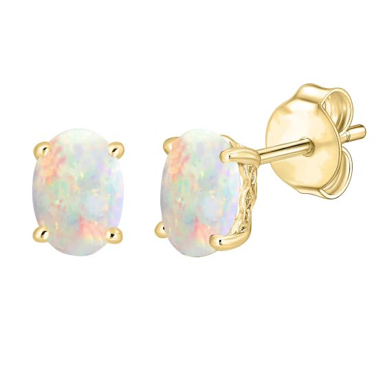 LALI Jewels 14K Yellow Gold Australian Opal Earring