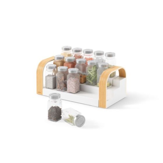 Bellwood 3-Tier Spice Shelf Wht/Nat