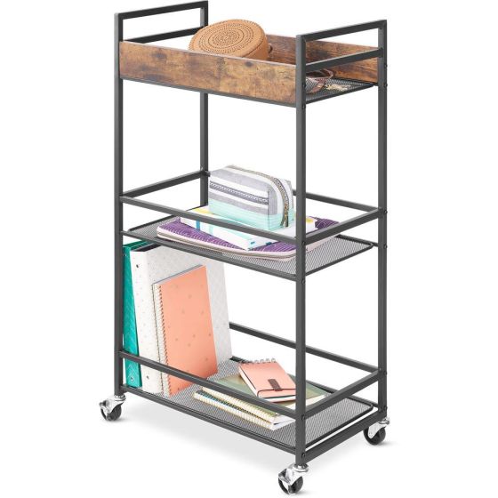 Modern Industrial 3-tier Shelf Cart
