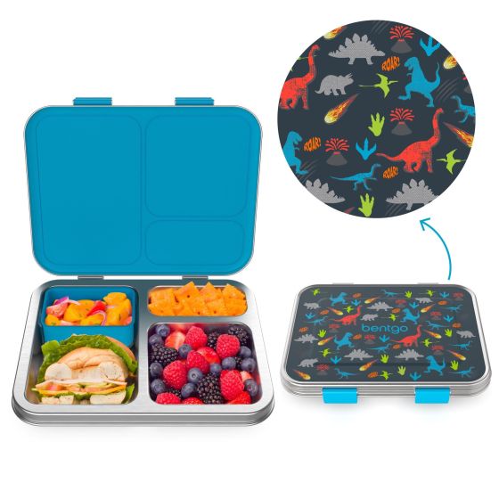 Kids Prints Stainless Steel Lunch Box Dinosaur