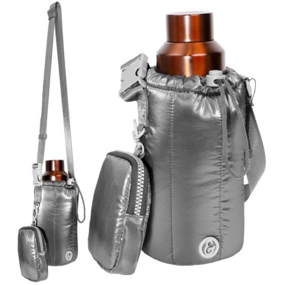 Metallic Quilted Water Bottle Holder Size 8