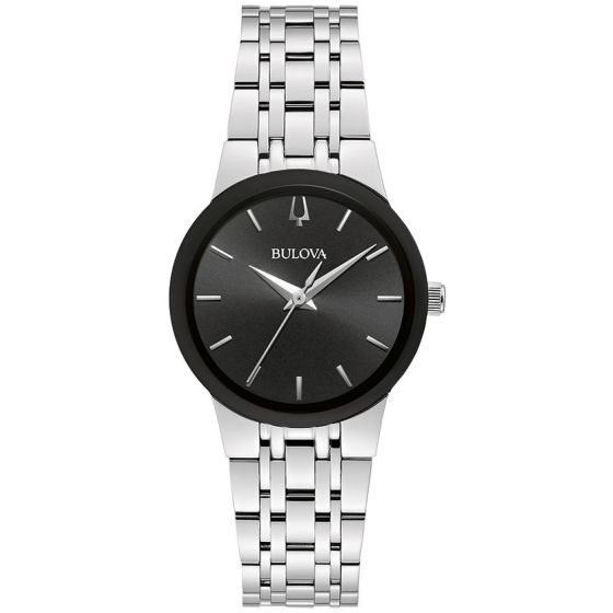 Ladies' Corporate Exclusive Futuro Watch, Silvertone with Black Dial
