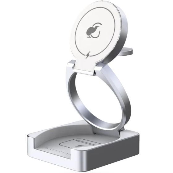 3-in-1 Wireless Foldable Charging Dock - White