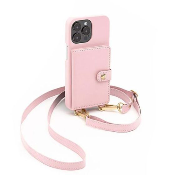 Doria - Silverlake Vegan Leather Wallet Crossbody Case for Apple iPhone 14 Pro / 13 Pro