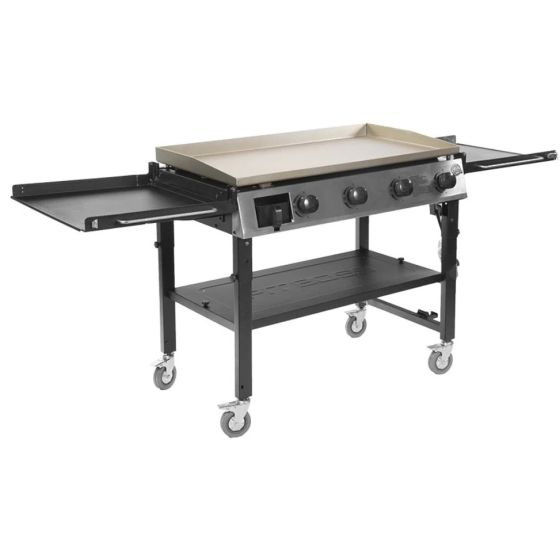 PIT BOSS 4 BURNER DELUXE GAS GRIDDLE w/ FOLDABLE SIDE SHELVES & COVER (PB757GD)