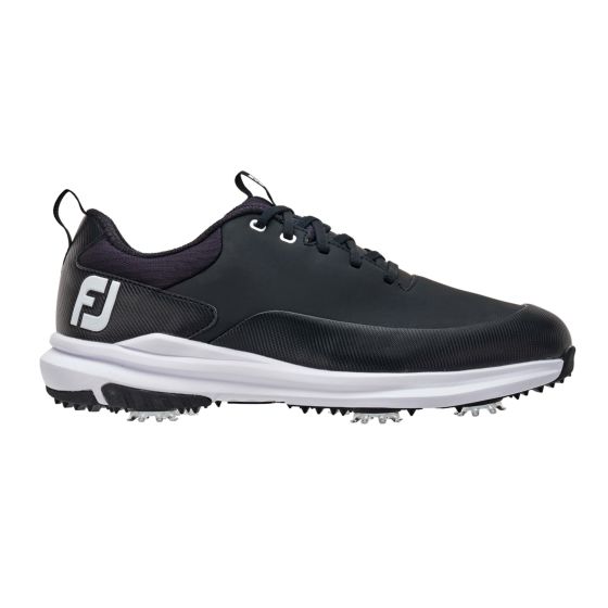 FootJoy Tour Rival Men's Spiked Golf Shoes - Black/Black/White/9.5 Medium