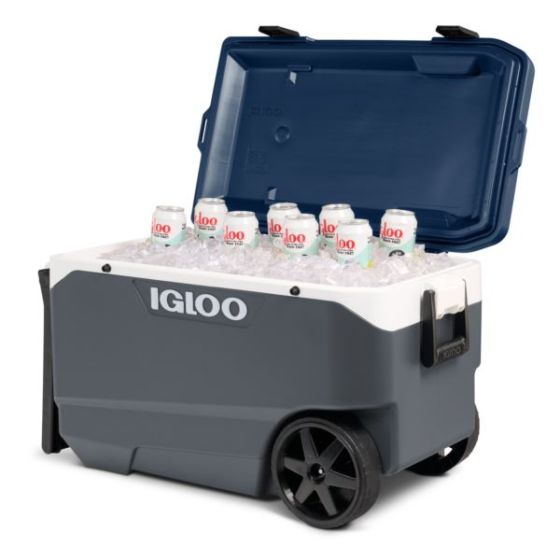MaxCold Latitude 90 Roller Cooler Carbonite/Aegean Sea