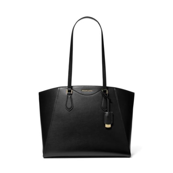 Taryn Large Multifunction Top Zip Tote -  Black