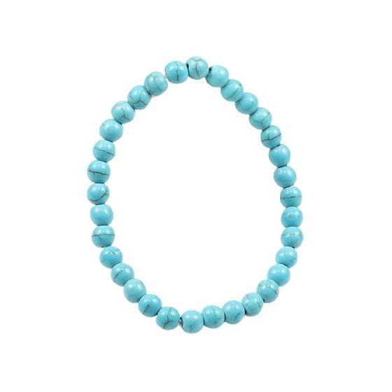 Stretch Turquoise Beaded Bracelet