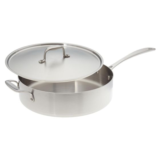 American Kitchen 12-inch Covered Stainless Steel Saute Pan