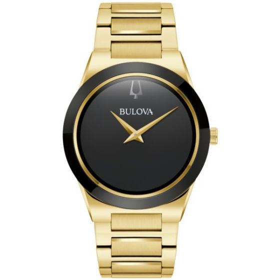 Men's Millennia Gold-Tone Stainless Steel Watch Black Dial