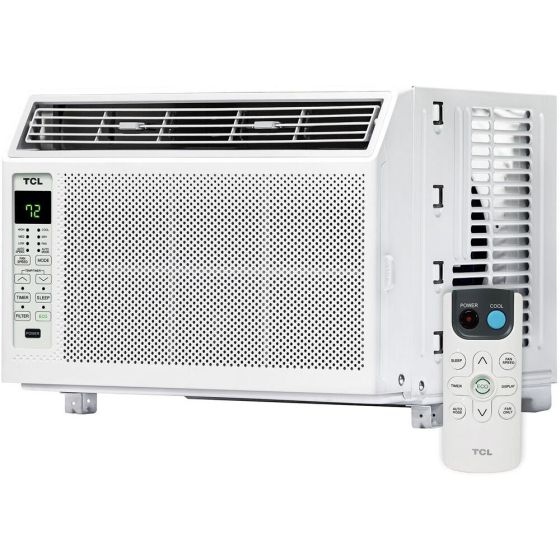 TCL 6,000 BTU Window Air Conditioner, Fan & Dehumidifier, 250 Sq. Ft., Remote Control, Easy-to-Use,