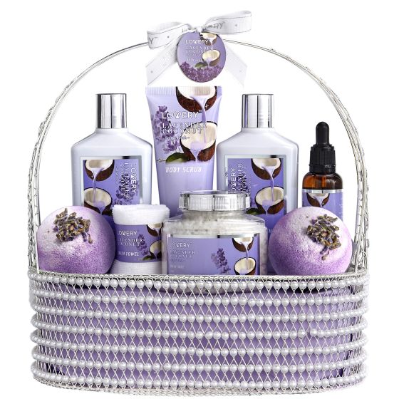 Lavender And Coconut Bath Gift Set Size 10 Pieces