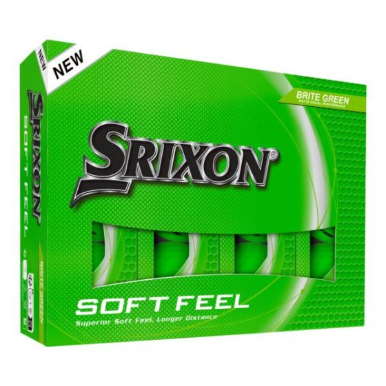 Srixon Soft Feel Brite 14 Green Golf Balls - 1 Dozen