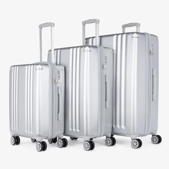 Ambeur 3-Piece Luggage Set - Silver