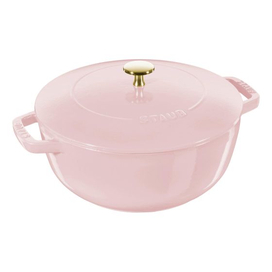 5qt Essential Cast Iron French Oven Pink Peony