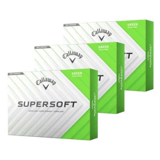 Supersoft Matte Golf Balls - Green - Three Dozen