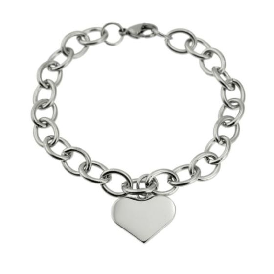Joyful Sentiments Heart Charm Link Bracelet