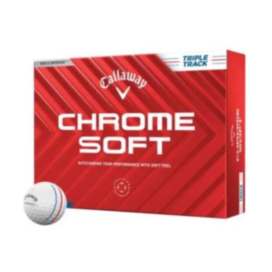 Callaway Chrome Soft Triple Track White 2024 Golf Balls - 1 Dozen