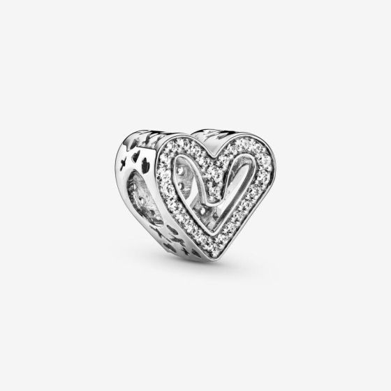 Heart Charm with Cubic Zirconia