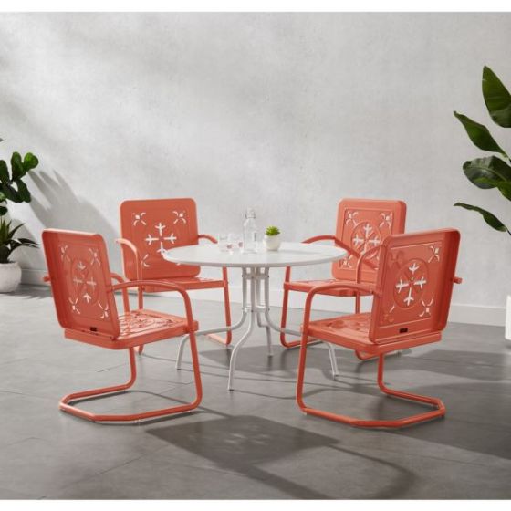 Azalea 5-Piece Round Retro Outdoor Dining Set