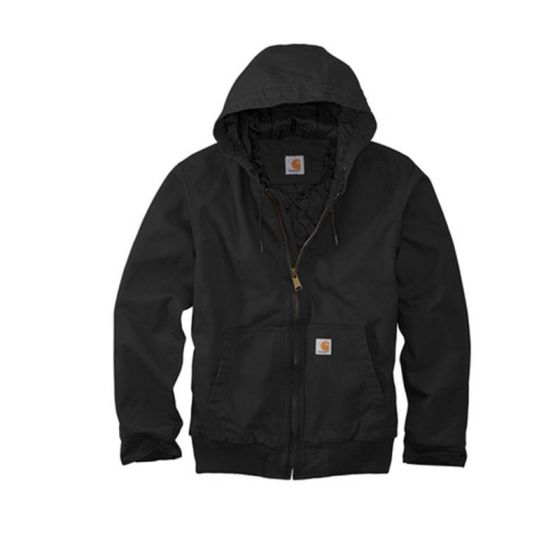 Mens Washed Duck Active Jacket-Black-2X