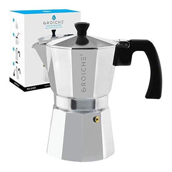 Stovetop Espresso Coffee Maker: Milano - Silver, 6 cup