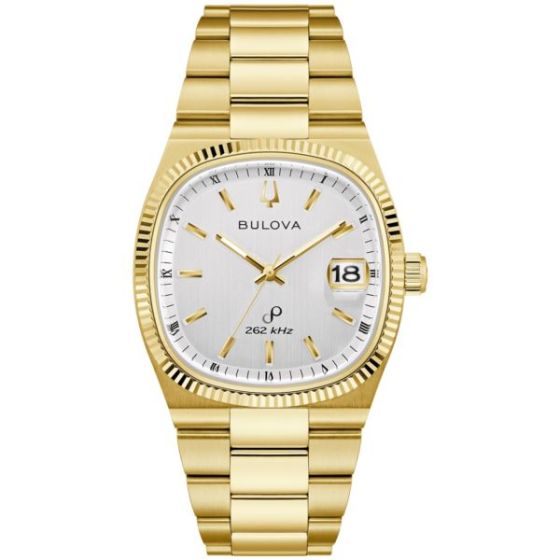 Men's Super Seville Gold-Tone Stainless Steel Watch Silver Dial
