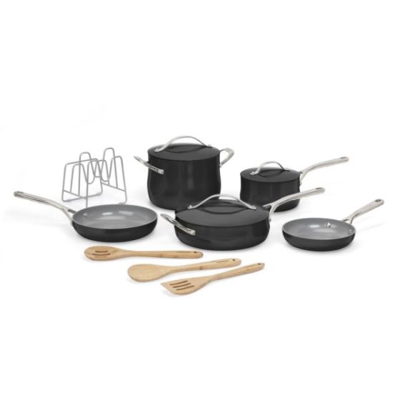 Culinary Collection 12-Piece Cookware Set: Sleek Sapphire