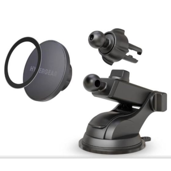 HyperGear Mag Grip 3-in-1 Phone Mount Kit Black