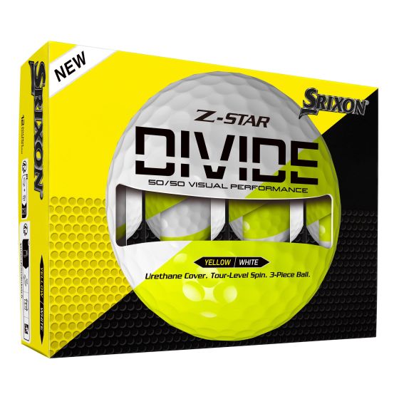 Srixon Z-Star 9 Divide Yellow/White Golf Balls - 1 Dozen
