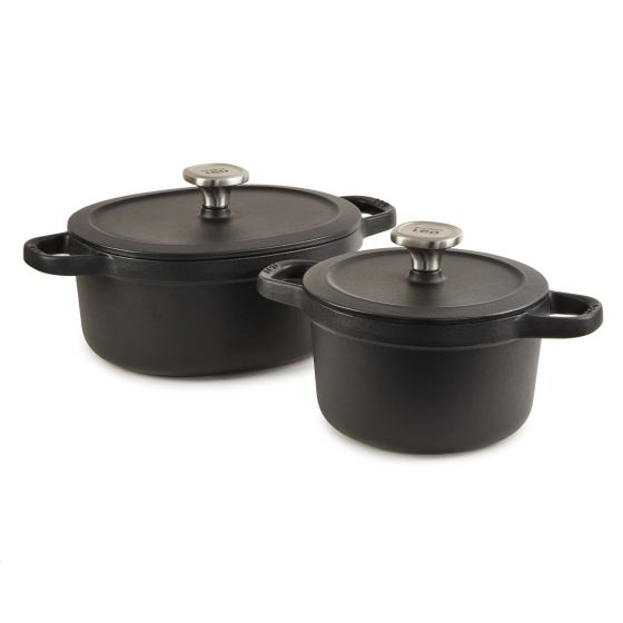 Leo Graphite 4pc Cast Iron Stockpot Set