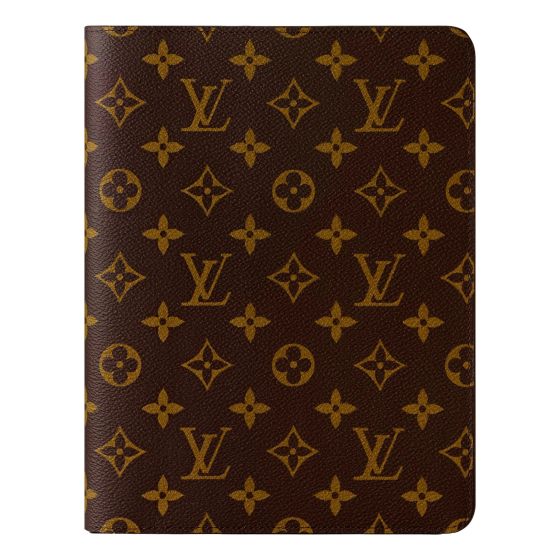 Louis Vuitton Desk Agenda Classic Monogram Canvas Leather Lined Notebook Cover