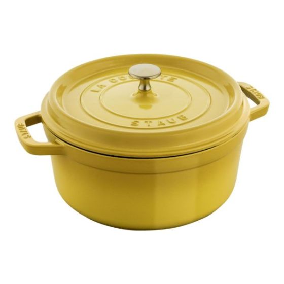 4qt Cast Iron Round Dutch Oven Citron