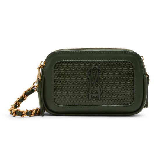 DAISY Embossed Crossbody - Evergreen