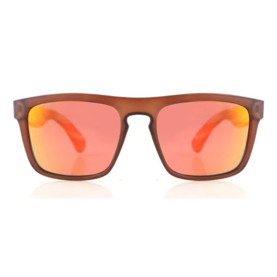Flash  Zebra Wood Wooden Sunglasses, Orange