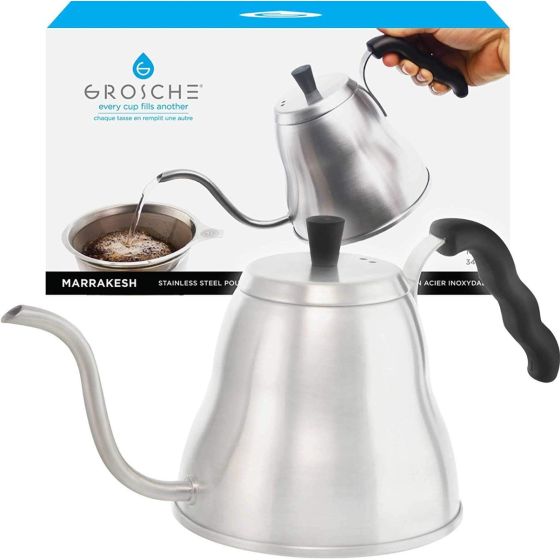 Coffee dripper kettle: MARRAKESH 1000ml SS Pour over drip kettle ,Stainless Steel