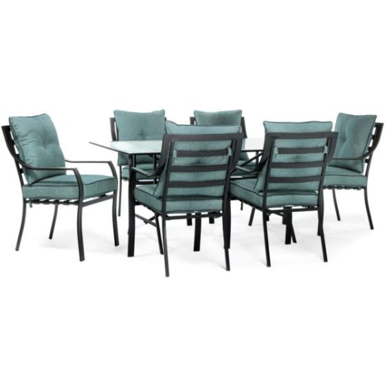 Lavallette 7-Piece Outdoor Dining Set in Ocean Blue