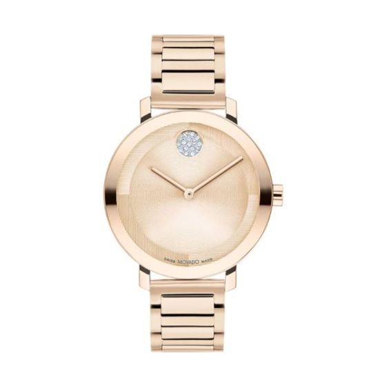 Ladies' Bold Evolution 2.0 Rose Gold-Tone SS Watch w/ Crystal Dot RG Dial