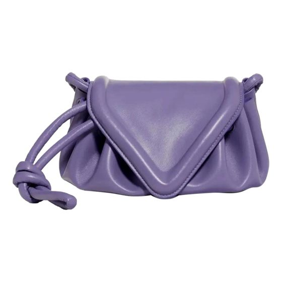 Bottega Veneta Beak Small Crossbody Bag Lavender Nappa Leather Designer Handbag