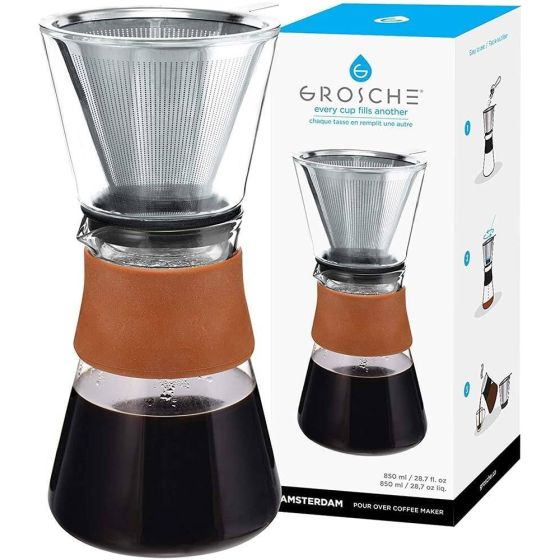 Coffee dripper: Amsterdam with double walled glass top