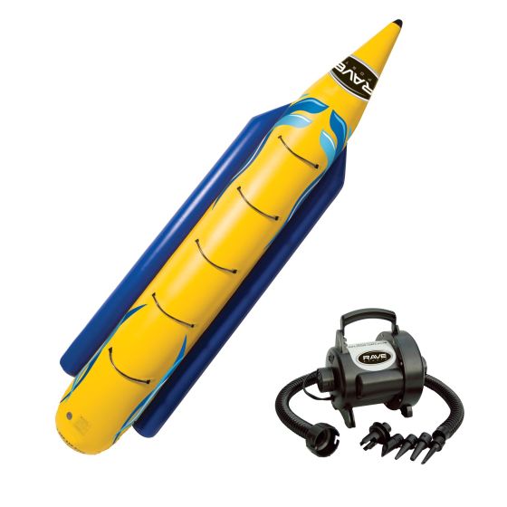 RAVE Sports - Waterboggan 5-Person Towable w/High Speed Inflator/Deflator