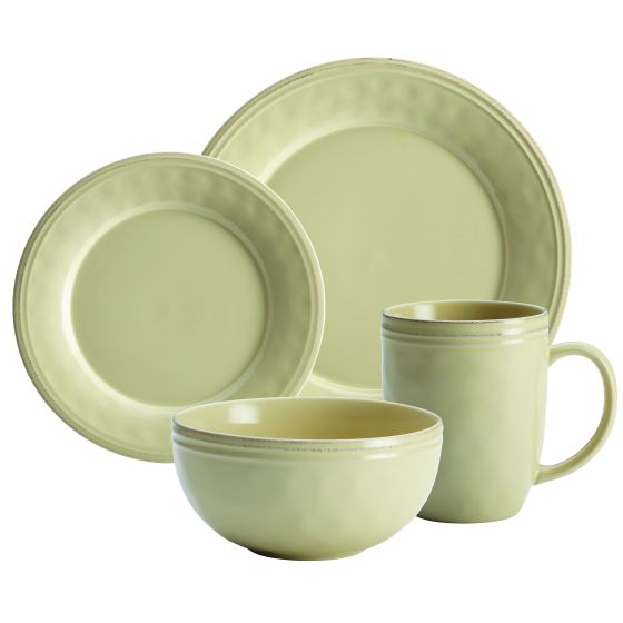 Cucina 16pc Stoneware Dinnerware Set Cream