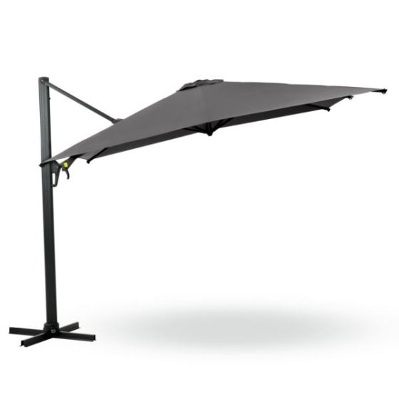 IF Collection -  10-Foot Square Offset Cantilever Patio Umbrella w/360 Rotation & Tilt - Grey