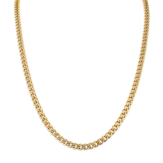 Classic 6mm Gold-tone Curb Chain Necklace, 22