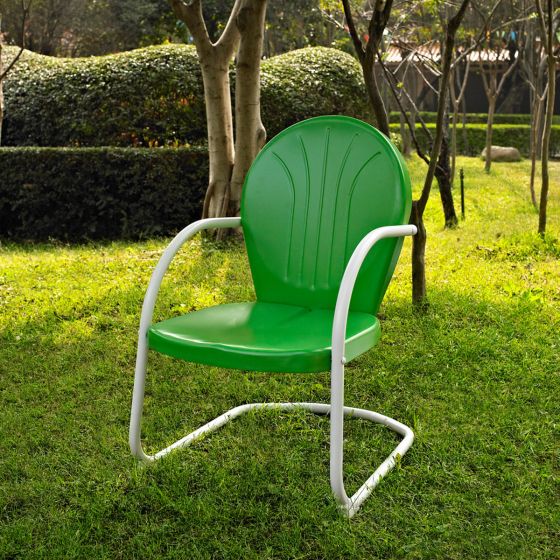 Griffith Metal Chair in Grasshopper Green Finish