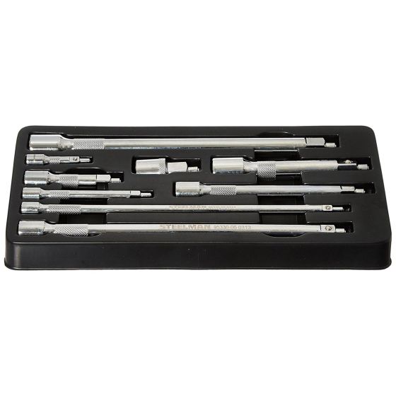 9pc Magnetic Extension Set, 1/4, 3/8, and 1/2-Inch Drive