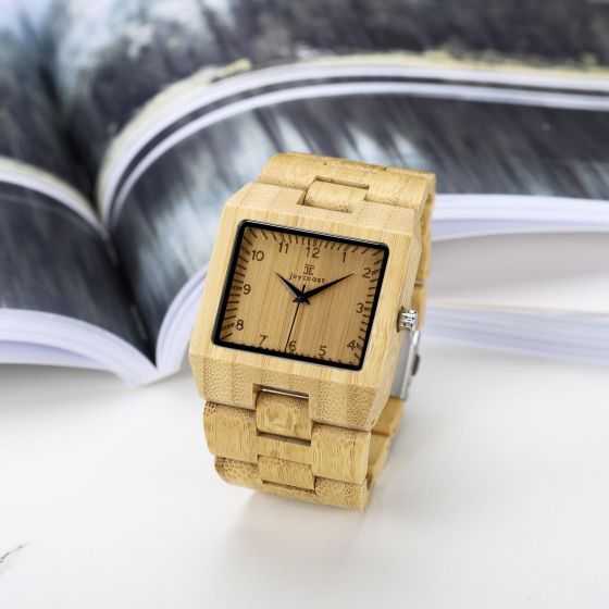 Bsquare - Square Wooden Watch Wooden Watch 45mm, Dark