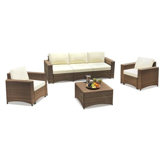 Studio Shine 3-Seater Sofa w/2 Armchairs & Coffee Table Set